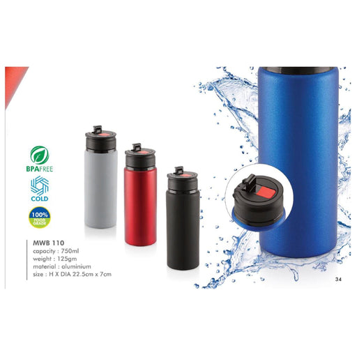 Aluminium Water Bottle - MWB 110 - 750ml