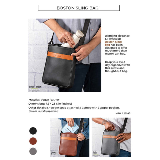 BOSTON UNISEX SLING BAG - LEATHER BAG
