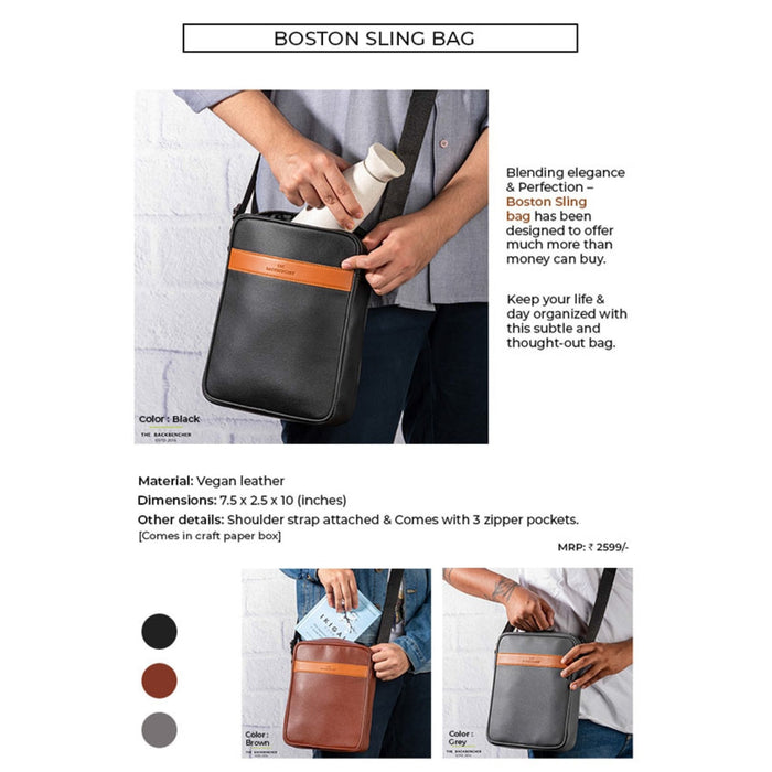 BOSTON UNISEX SLING BAG - LEATHER BAG