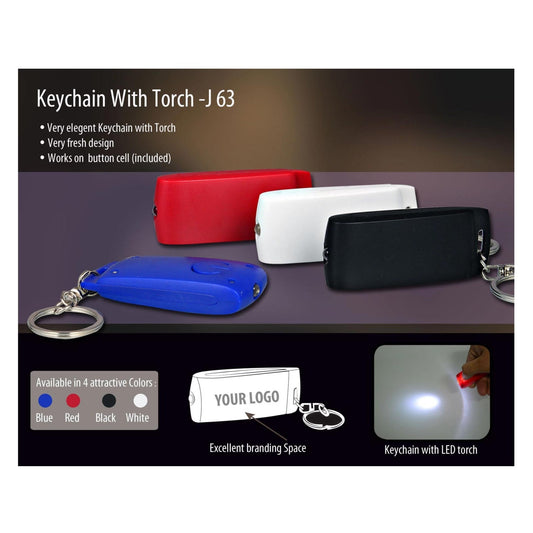 Classy Keychain With LED Torch - J 63