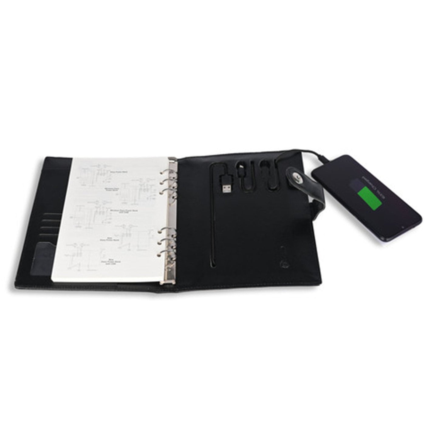 Diary Power Bank 5000 mAh Black (Button)