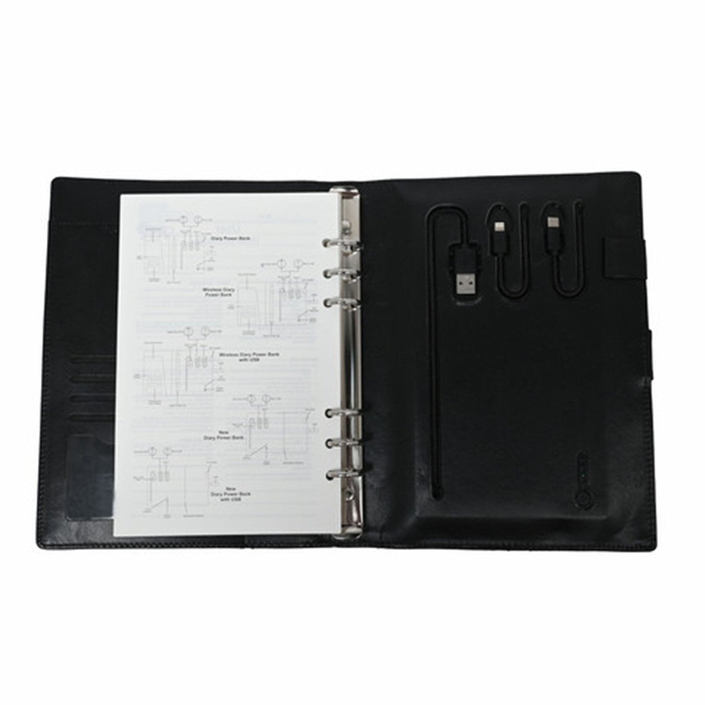 Diary Power Bank 5000 mAh Black (Button)