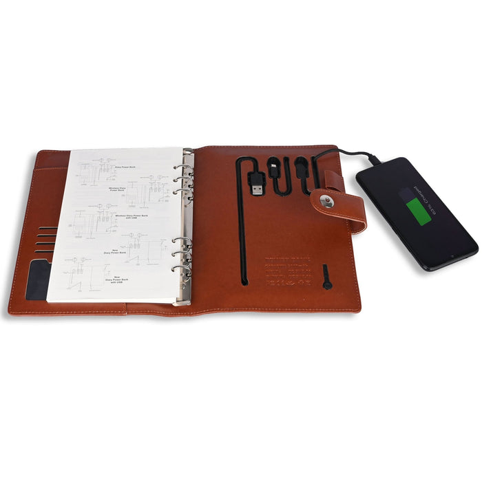 Diary Power Bank 5000 mAh Brown (Button)