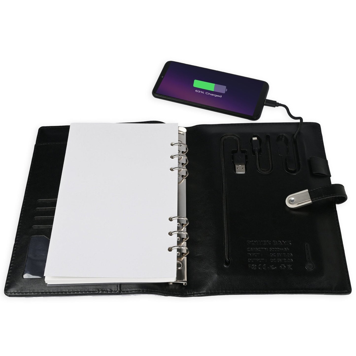 Diary Power Bank 5000 mAh with 32 GB USB