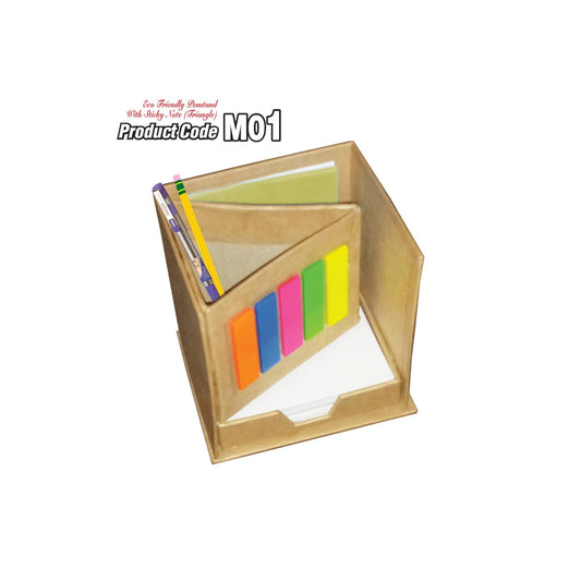 Eco-Friendly Penstand With Sticky Note (Triangle)