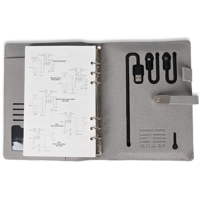 Jute Diary Power Bank 10000 mAh 16 GB USB