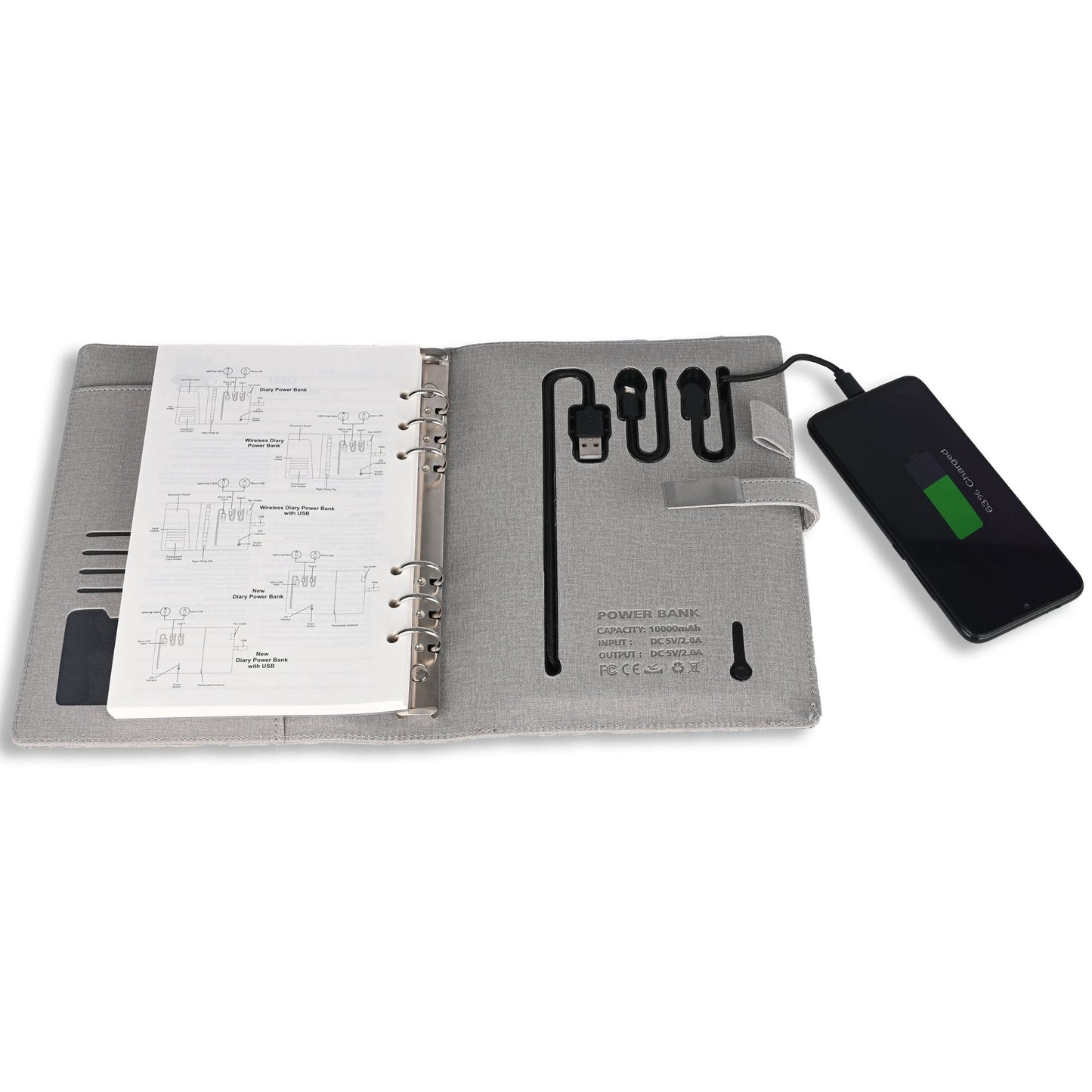 Jute Diary Power Bank 10000 mAh