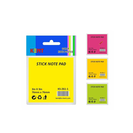 kent Sticky note pad 3x3 - Pack of 12