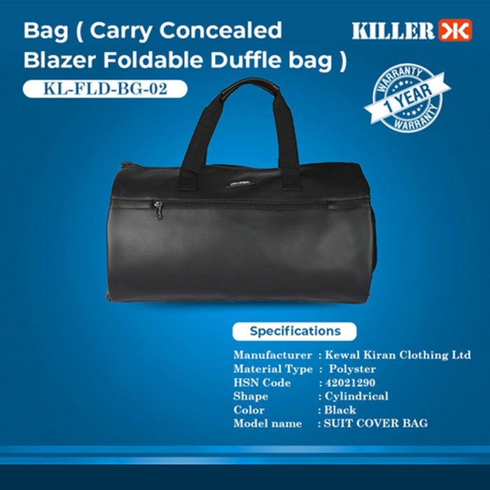 Killer carry Concealed Blazer Fordable Duffle bag
