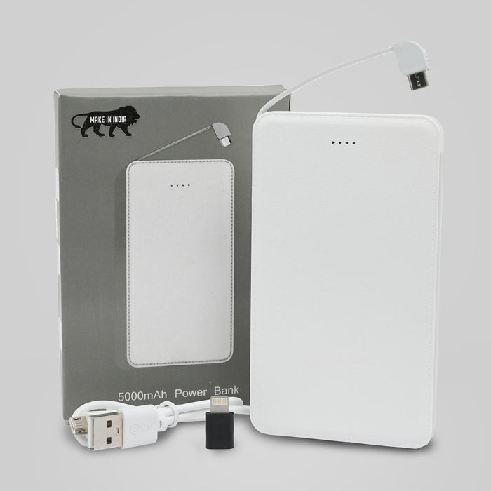Leather finish 5000 mAh Power Bank