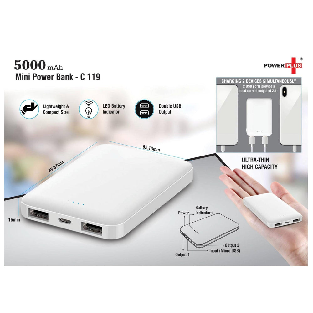 Mini Power Bank 5,000 MAh - C 119