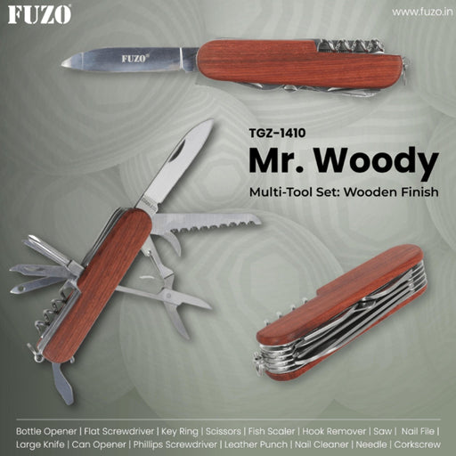 Mr.Woody Multi Tool Set Wooden Finish - TGZ-1410