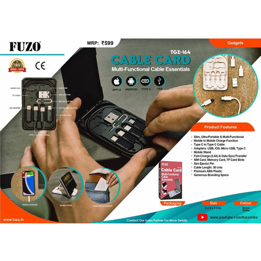 Multi-Functional Cable Essentials Cable Card - TGZ-164