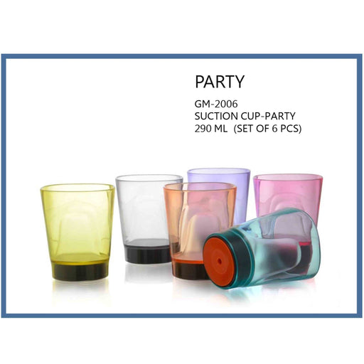 Party Suction Cup 290ML Set of 6 PCS   - DRIN072
