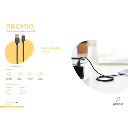 Pebble Charging & Sync micro USB Cable