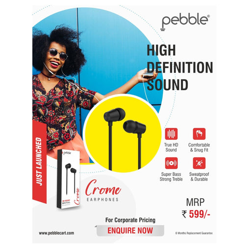 Pebble Crome Wired Earphone