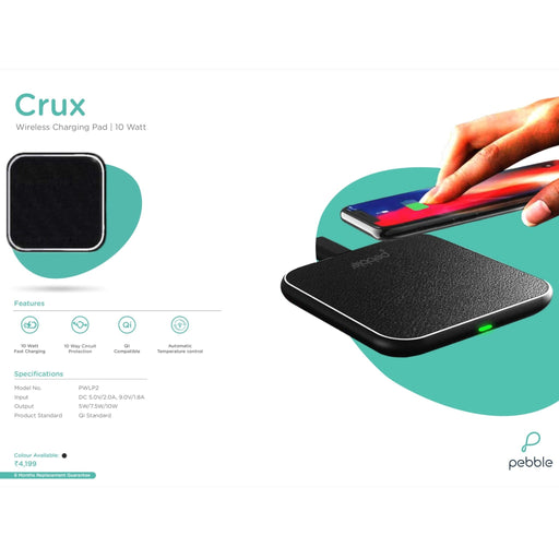 Pebble Crux Wireless Charging Pad - 10 Watt