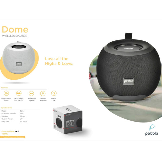 Pebble Dome Wireless Speaker - 5W