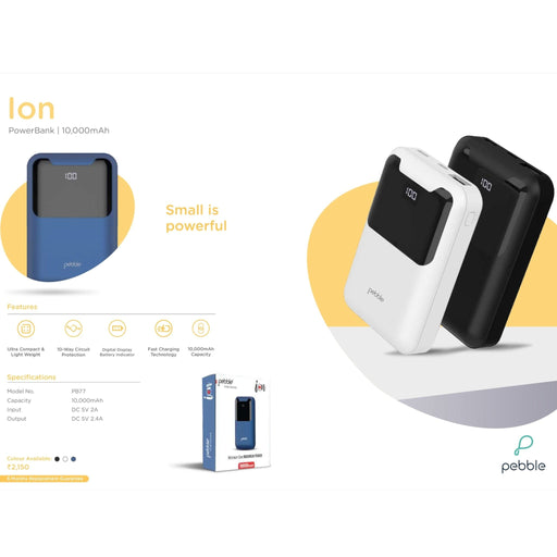 Pebble Ion PowerBank - 10000 mAh