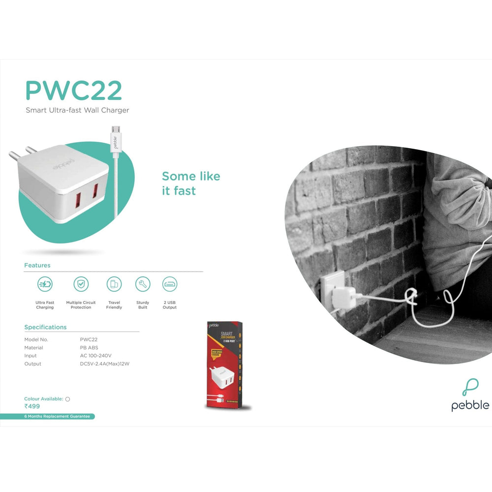 Pebble Smart Ultra-Fast Wall Charger