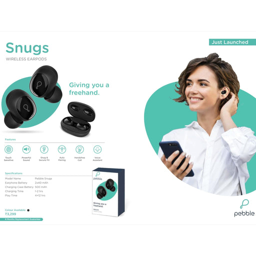 Pebble Snugs Wireless Earpods with Touch