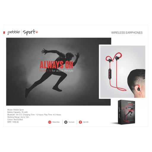 Pebble Sport+ Bluetooth Earphones