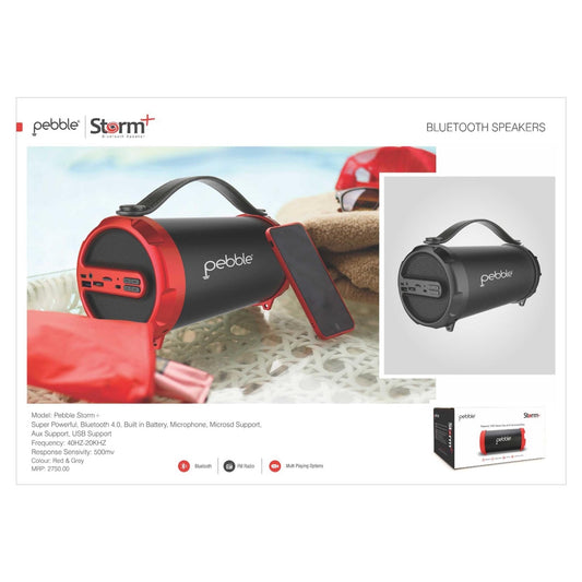 Pebble Storm+ Bluetooth Speaker