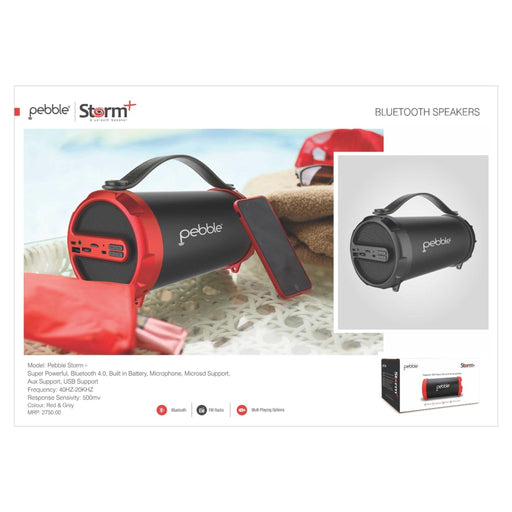 Pebble Storm+ Bluetooth Speaker