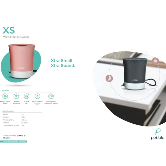 Pebble XS Wireless Speaker -