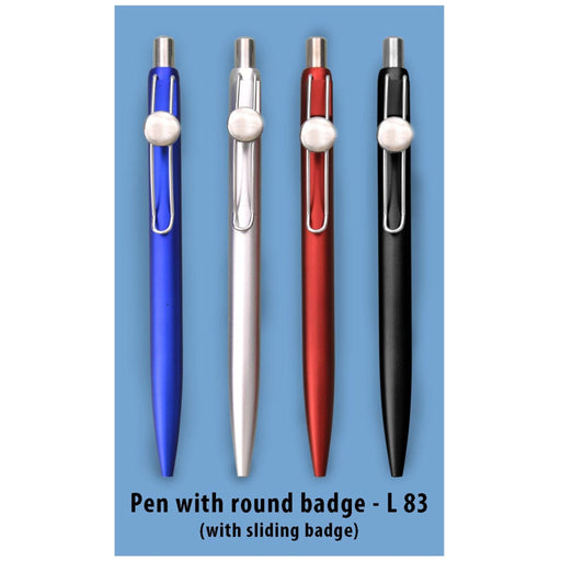 Pen With Round Badge - L 83