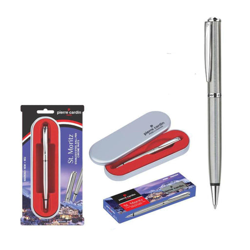 Pierre Cardin St. Moritz Stainless Steel Ball Pen Chrome Parts