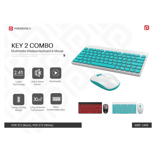 Portronics Multimedia Wireless keyboard & Mouse - POR 372/373