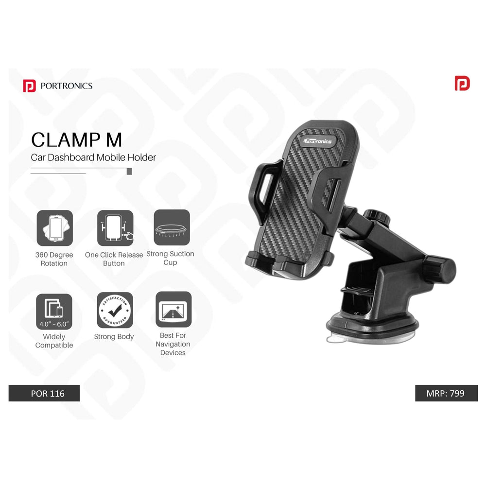 Portronics Universal Car Mobile Holder - POR 116