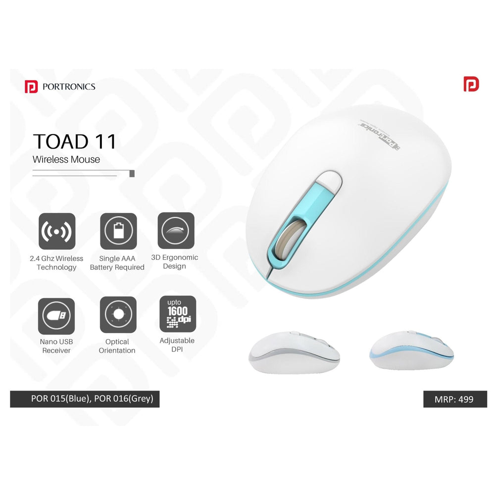 Portronics Wireless Optical Mouse - POR 015/016