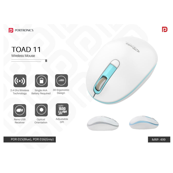 Portronics Wireless Optical Mouse - POR 015/016