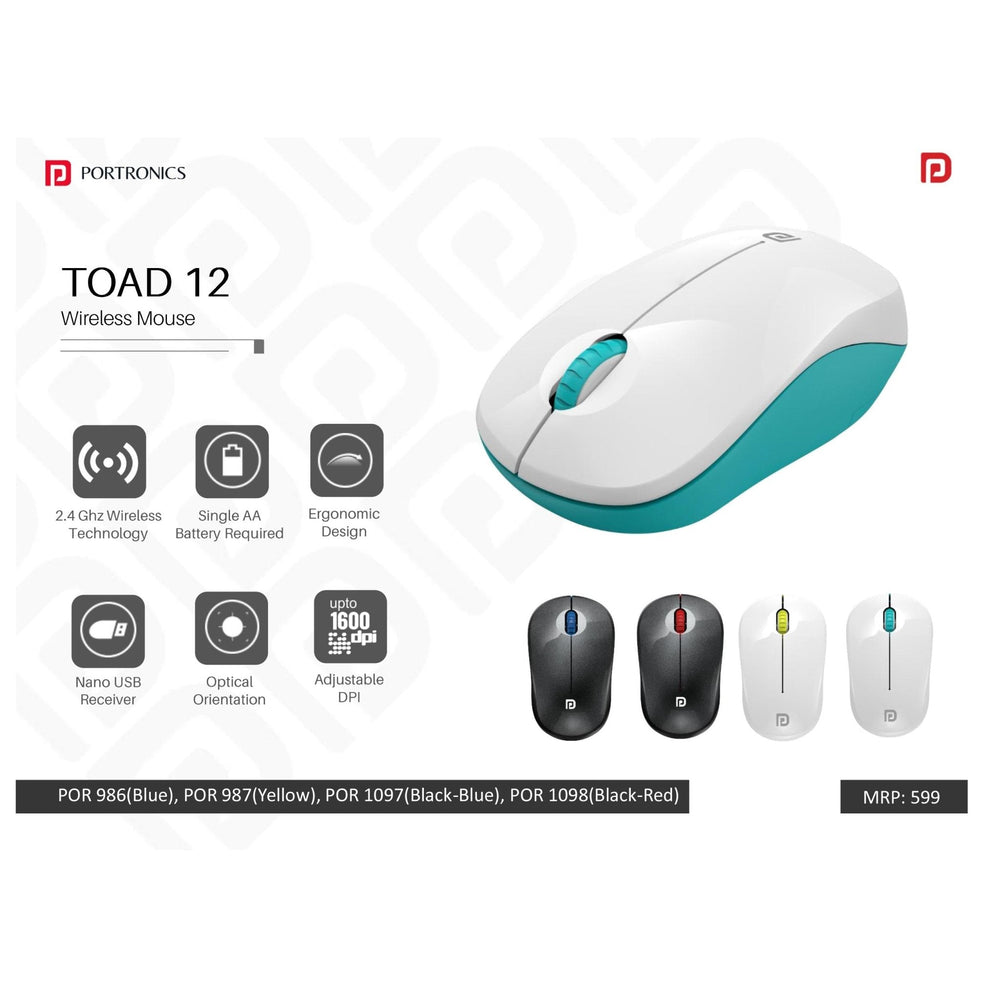 Portronics Wireless Optical Mouse - POR 986/987/1097/1098