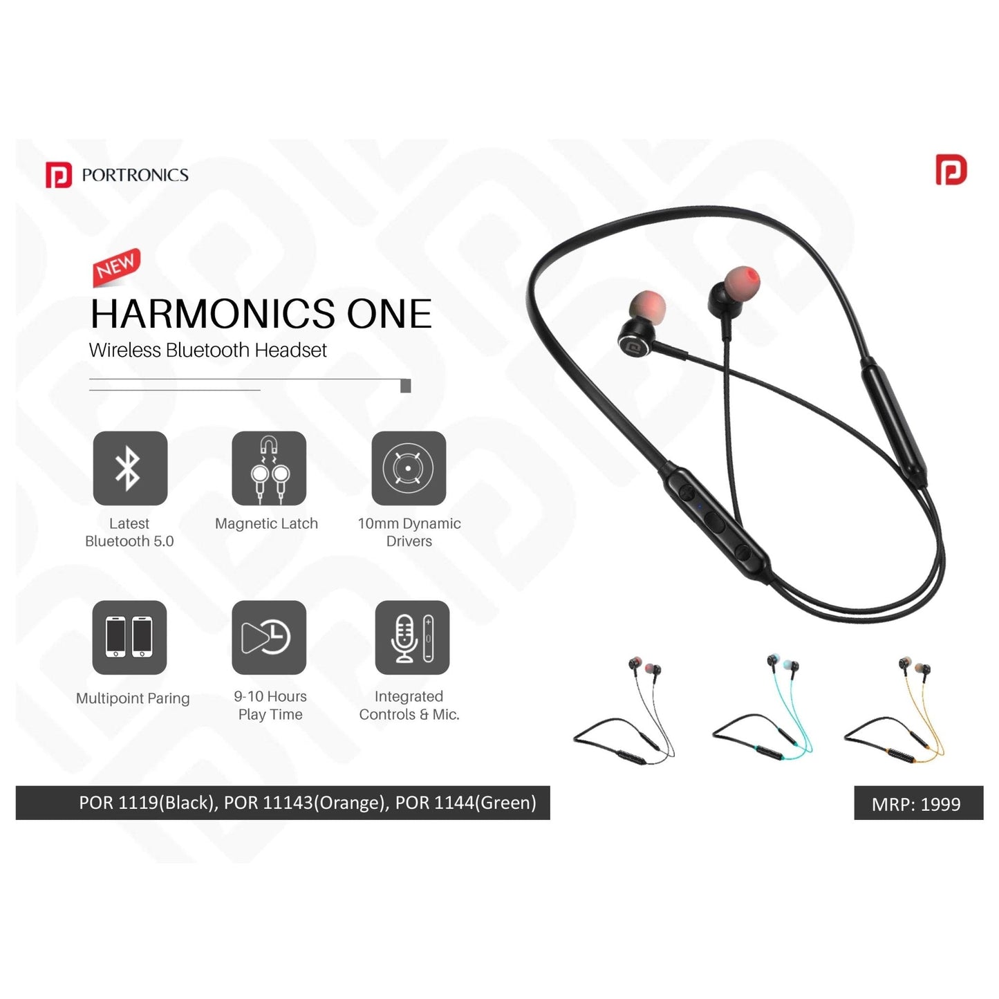 Portronics  Wireless Sports Headset - POR 1119/11143/1144