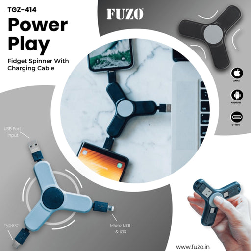 Power Play Spinner with Charging Cable - TGZ-414
