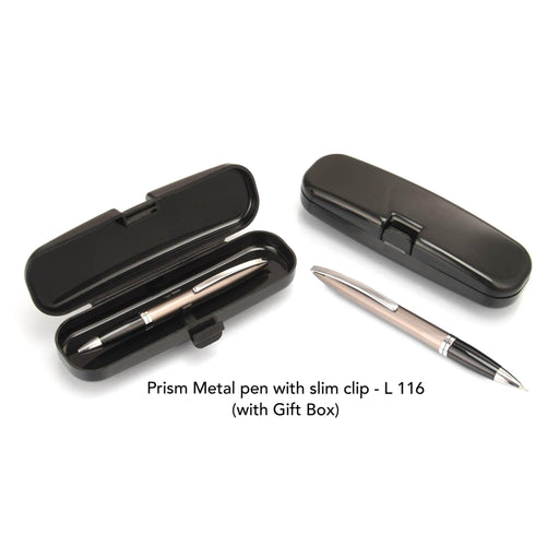 Prism Metal Pen With Slim Clip - L116
