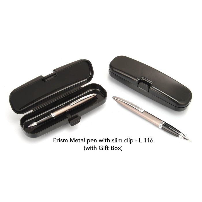 Prism Metal Pen With Slim Clip - L116