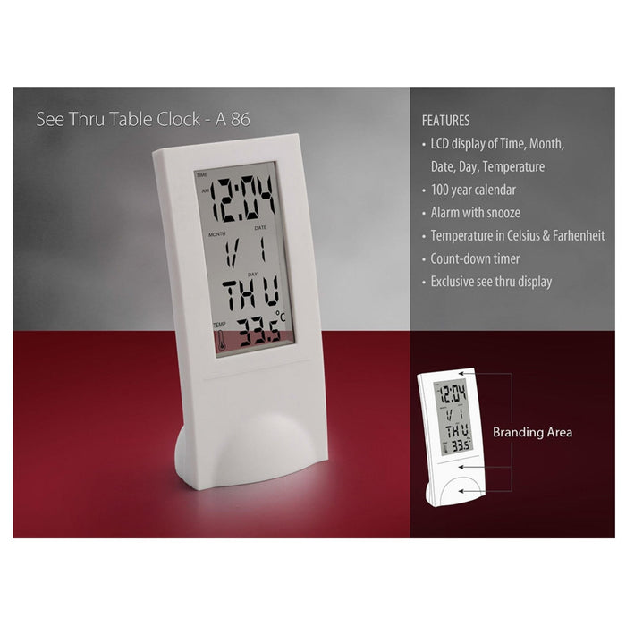 See Thru Table Clock - A 86