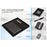 Set Of 4: Double Side Visiting Card Holder With A5 Notebook, Double Side Metal Keychain And Metal Clip Pen In Gift Box - Q33