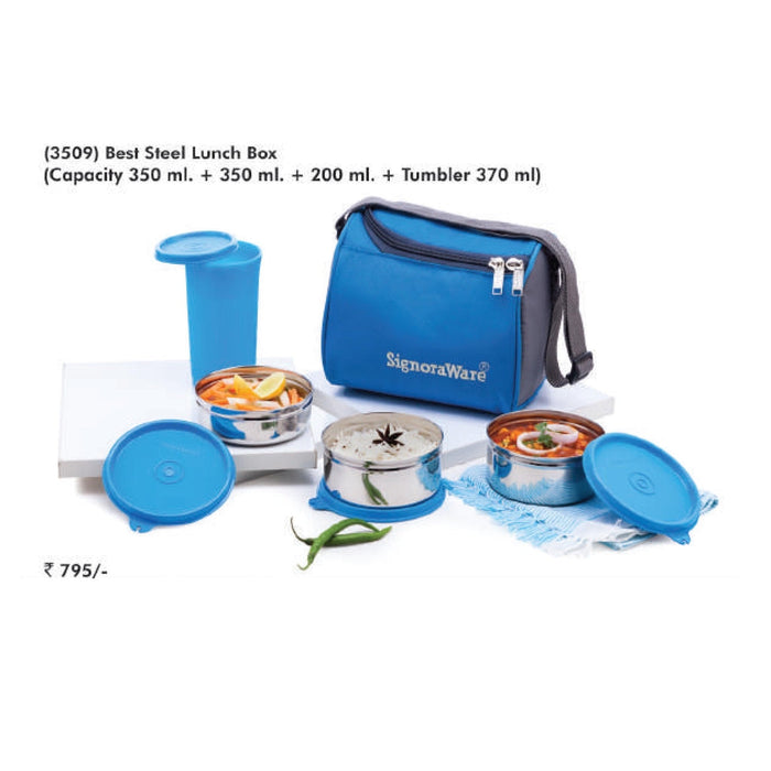 Signora Ware Best Steel Lunch Box - 3509