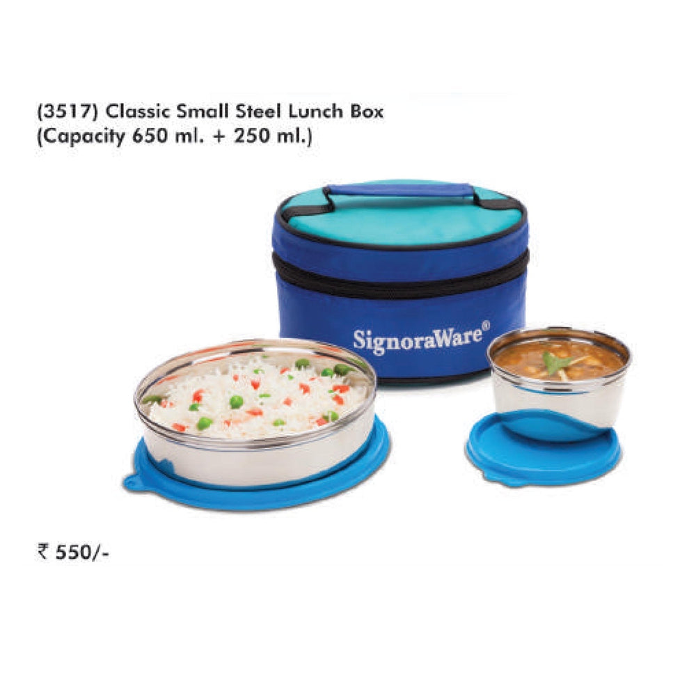 Signora Ware Classic Small Steel Lunch Box - 3517