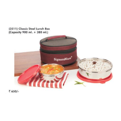 Signora Ware Classic Steel Lunch Box - 3511