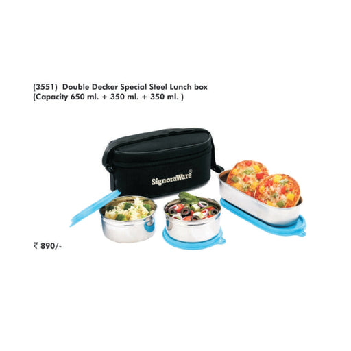Signora Ware Double Decker Special Steel Lunch Box - 3551