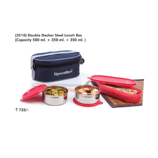 Signora Ware Double Decker Steel Lunch Box - 3510