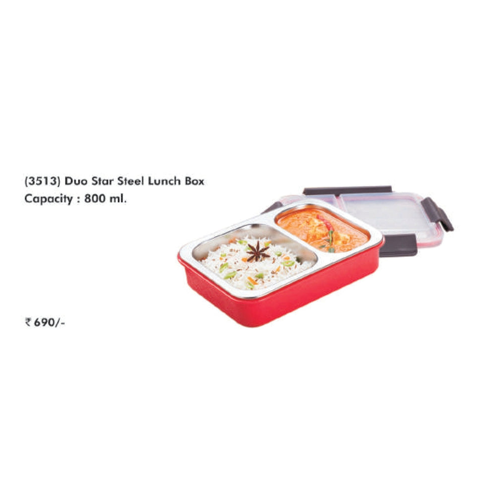 Signora Ware Dual Star Steel Lunch Box - 3513