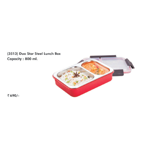 Signora Ware Dual Star Steel Lunch Box - 3513