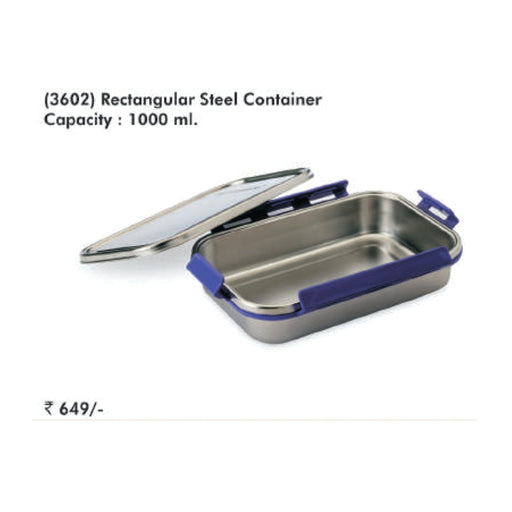 Signora Ware rectangular Steel Lunch box - 3602